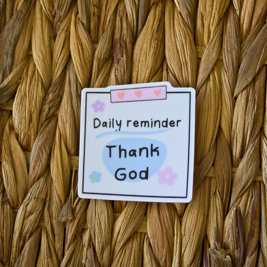 Thank You God Sticky Note Sticker