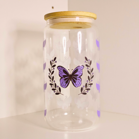 Butterfly Glass Cup