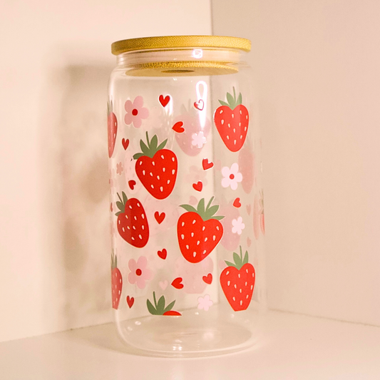 Strawberry Glass Cup