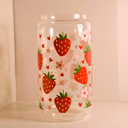 Strawberry Glass Cup